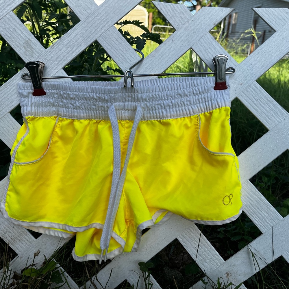 OP Women's Bright Yellow Athletic Shorts